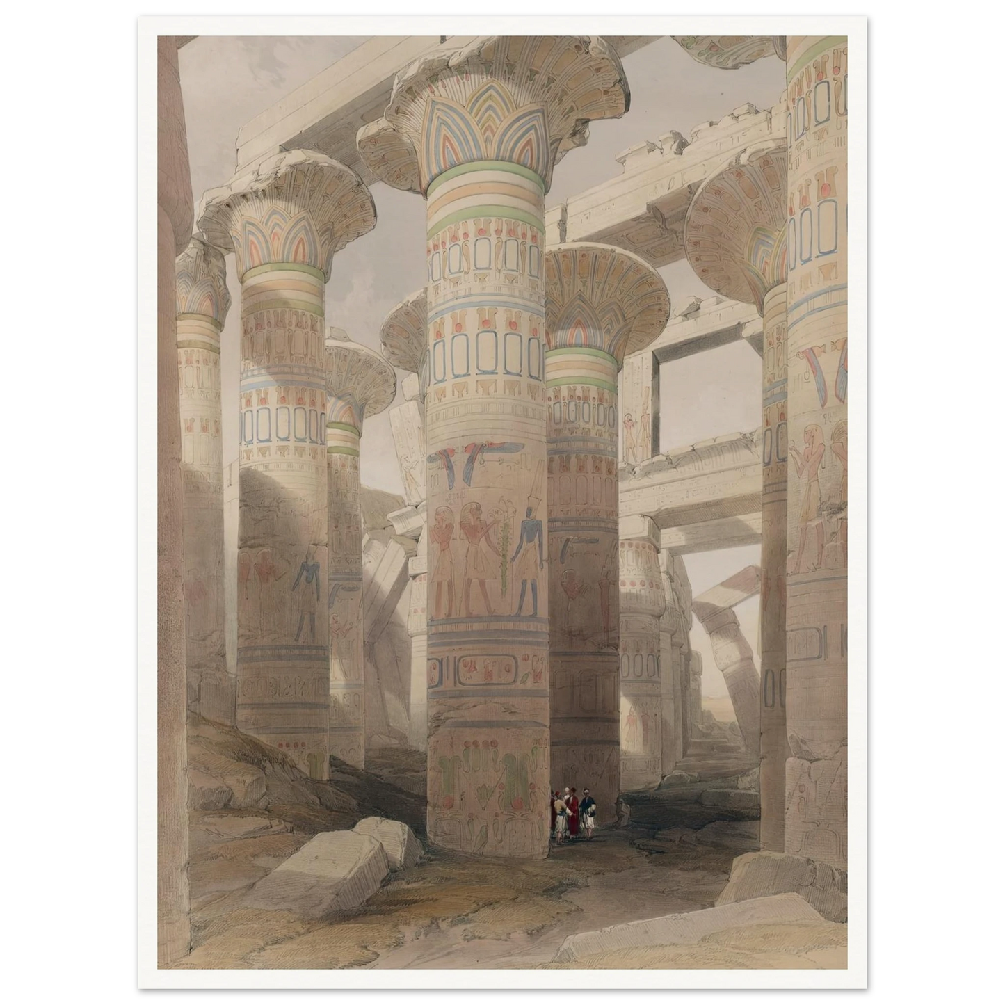 Karnac [Karnak]. Nov. 29th, 1838 (1846-1849) Art Print | David Roberts - Framed Poster - 30x40 cm / 12x16″ - Black frame