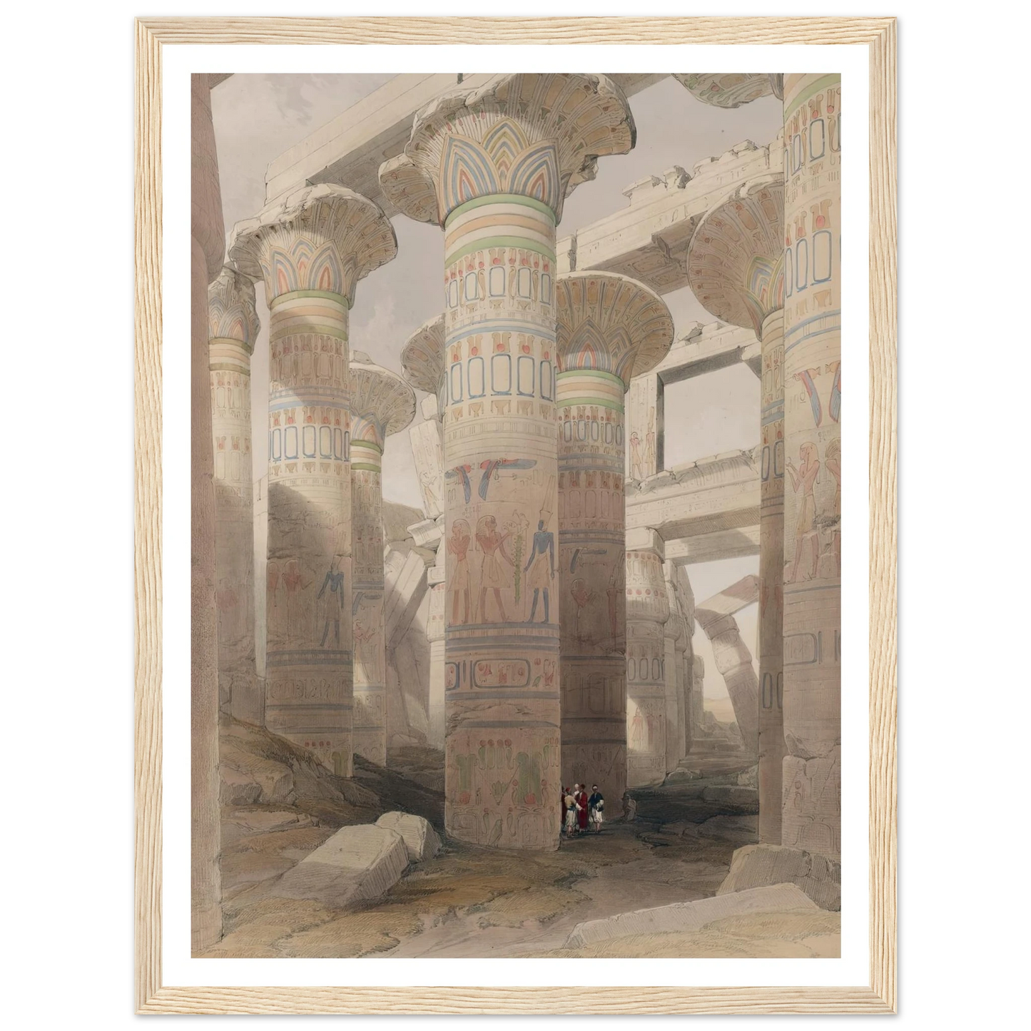 Karnac [Karnak]. Nov. 29th, 1838 (1846-1849) Art Print | David Roberts - Framed Poster - 30x40 cm / 12x16″ - Black frame