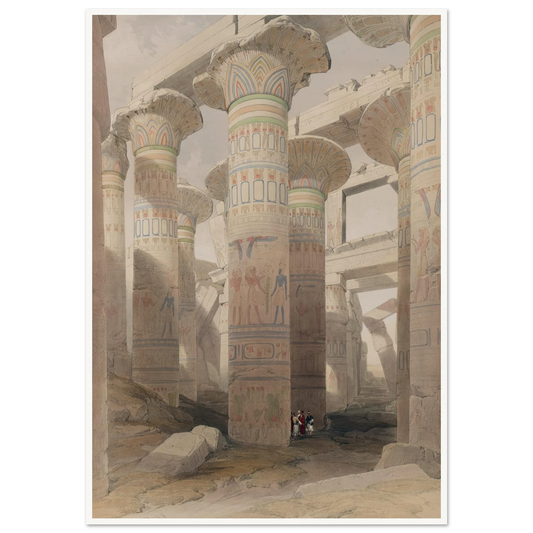 Karnac [Karnak]. Nov. 29th, 1838 (1846-1849) Art Print | David Roberts - Framed Poster - 30x40 cm / 12x16″ - Black frame