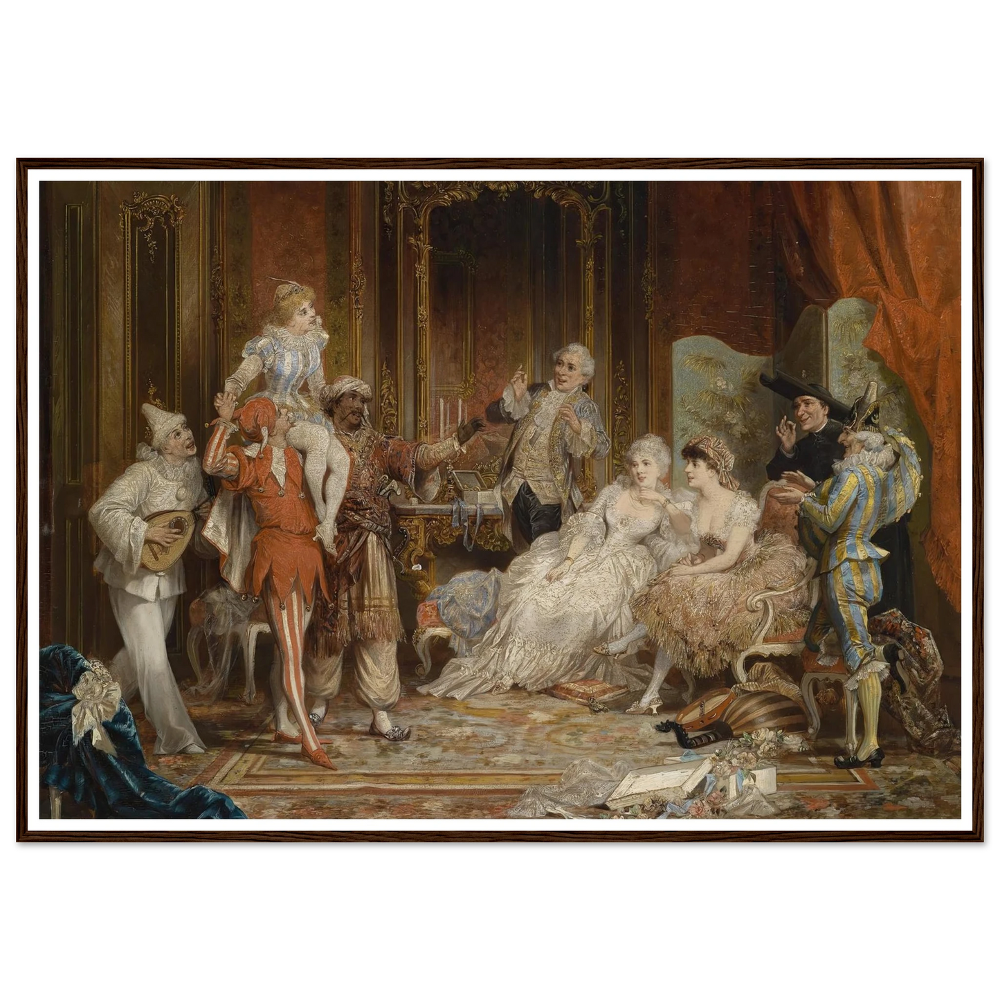 Karneval Art Print | Carl Schweninger Jr - Framed Poster - 30x40 cm / 12x16″ - Black frame