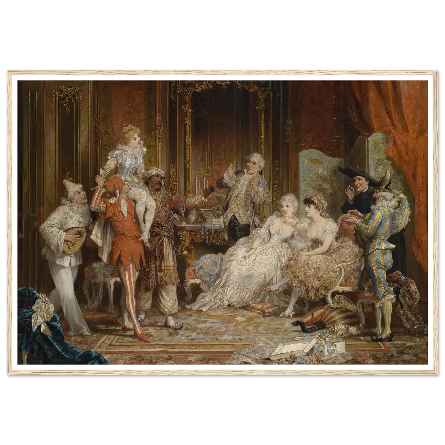 Karneval Art Print | Carl Schweninger Jr - Framed Poster - 30x40 cm / 12x16″ - Black frame