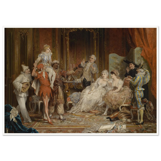 Karneval Art Print | Carl Schweninger Jr - Framed Poster - 30x40 cm / 12x16″ - Black frame