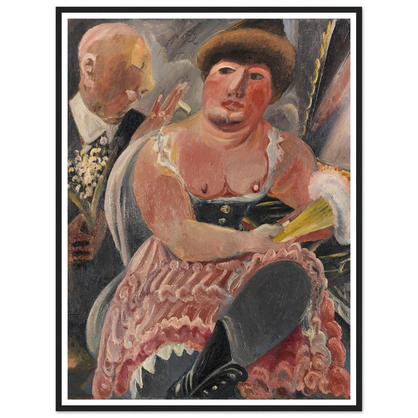 Kavalier mit Maiglöckchen (1924) Art Print | Paul Kleinschmidt - Framed Poster - 30x40 cm / 12x16″ - Black frame