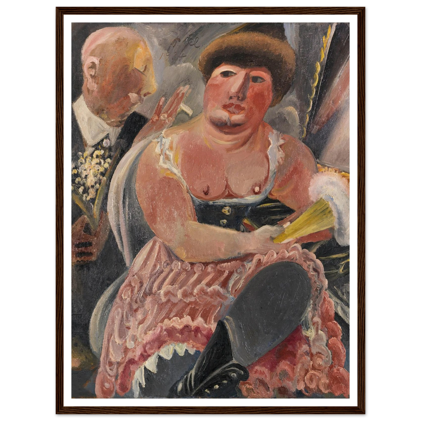 Kavalier mit Maiglöckchen (1924) Art Print | Paul Kleinschmidt - Framed Poster - 30x40 cm / 12x16″ - Black frame