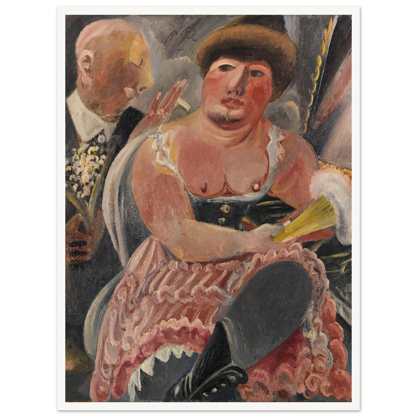 Kavalier mit Maiglöckchen (1924) Art Print | Paul Kleinschmidt - Framed Poster - 30x40 cm / 12x16″ - Black frame