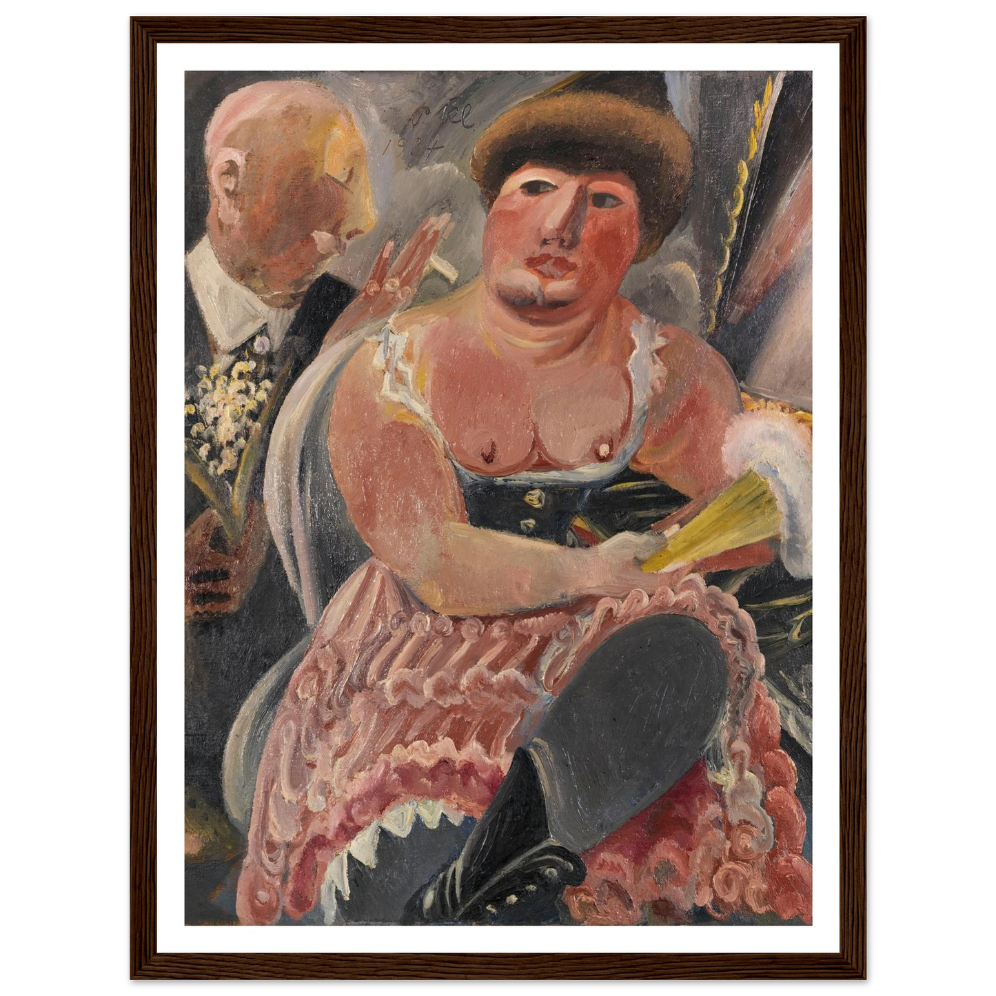 Kavalier mit Maiglöckchen (1924) Art Print | Paul Kleinschmidt - Framed Poster - 30x40 cm / 12x16″ - Black frame