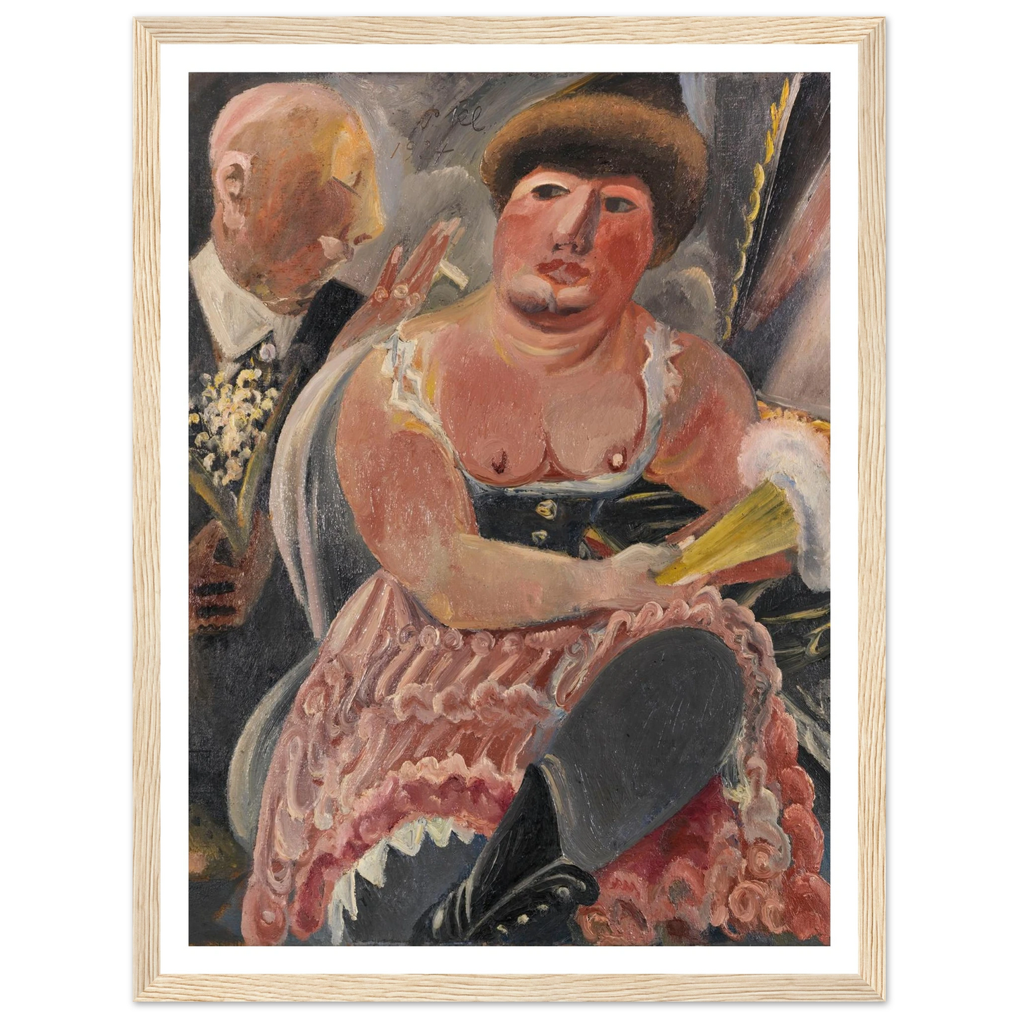 Kavalier mit Maiglöckchen (1924) Art Print | Paul Kleinschmidt - Framed Poster - 30x40 cm / 12x16″ - Black frame