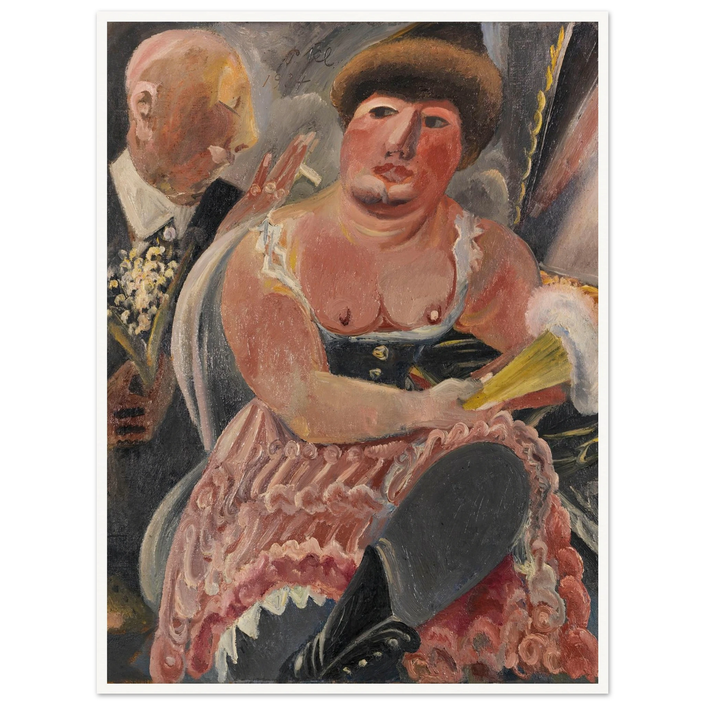 Kavalier mit Maiglöckchen (1924) Art Print | Paul Kleinschmidt - Framed Poster - 30x40 cm / 12x16″ - Black frame