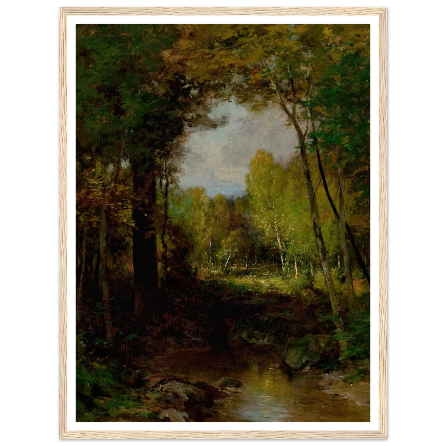 Keene, Adirondacks (circa 1884) Art Print | Alexander Helwig Wyant - Framed Poster - 30x40 cm / 12x16″ - Black frame