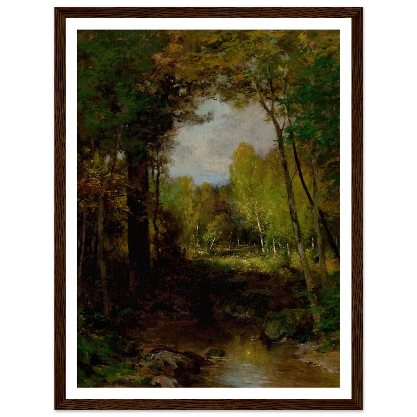 Keene, Adirondacks (circa 1884) Art Print | Alexander Helwig Wyant - Framed Poster - 30x40 cm / 12x16″ - Black frame