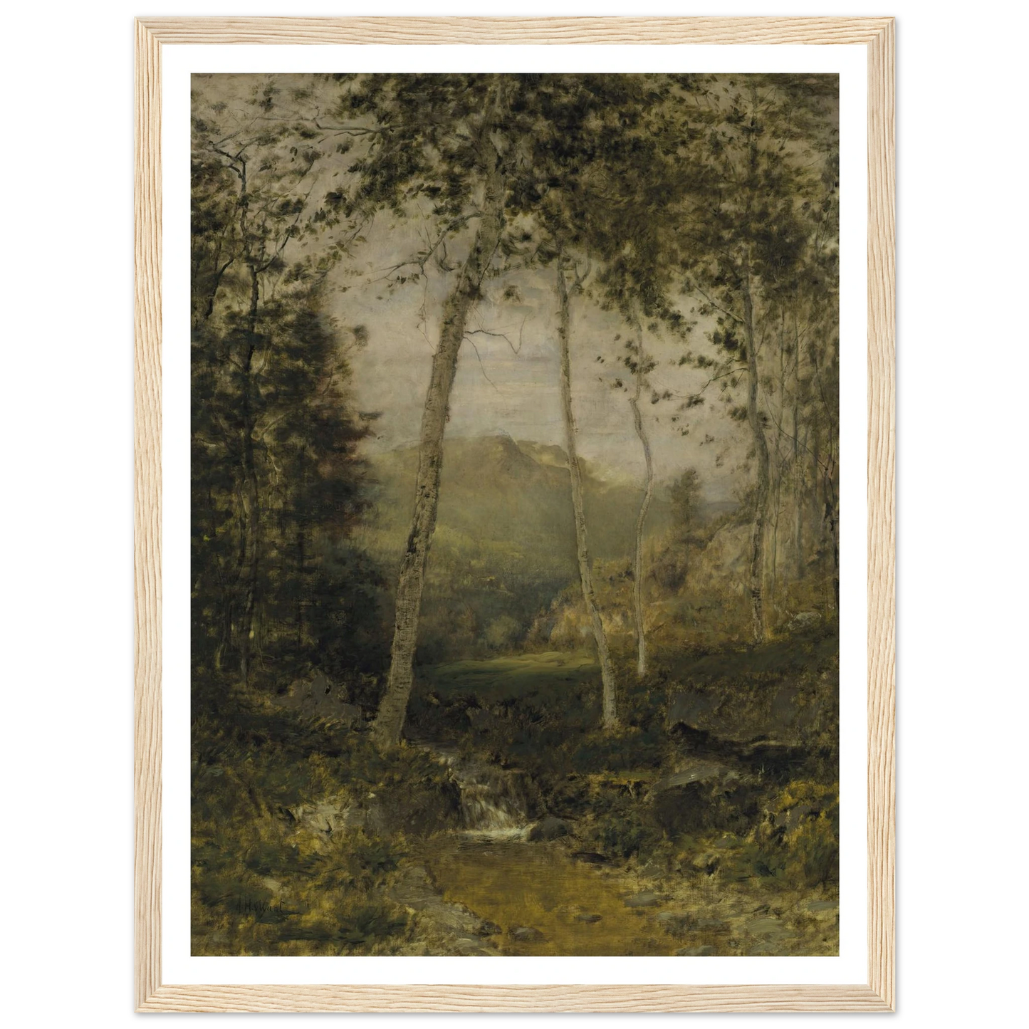 Keene Valley (circa 1870s) Art Print | Alexander Helwig Wyant - Framed Poster - 30x40 cm / 12x16″ - Black frame