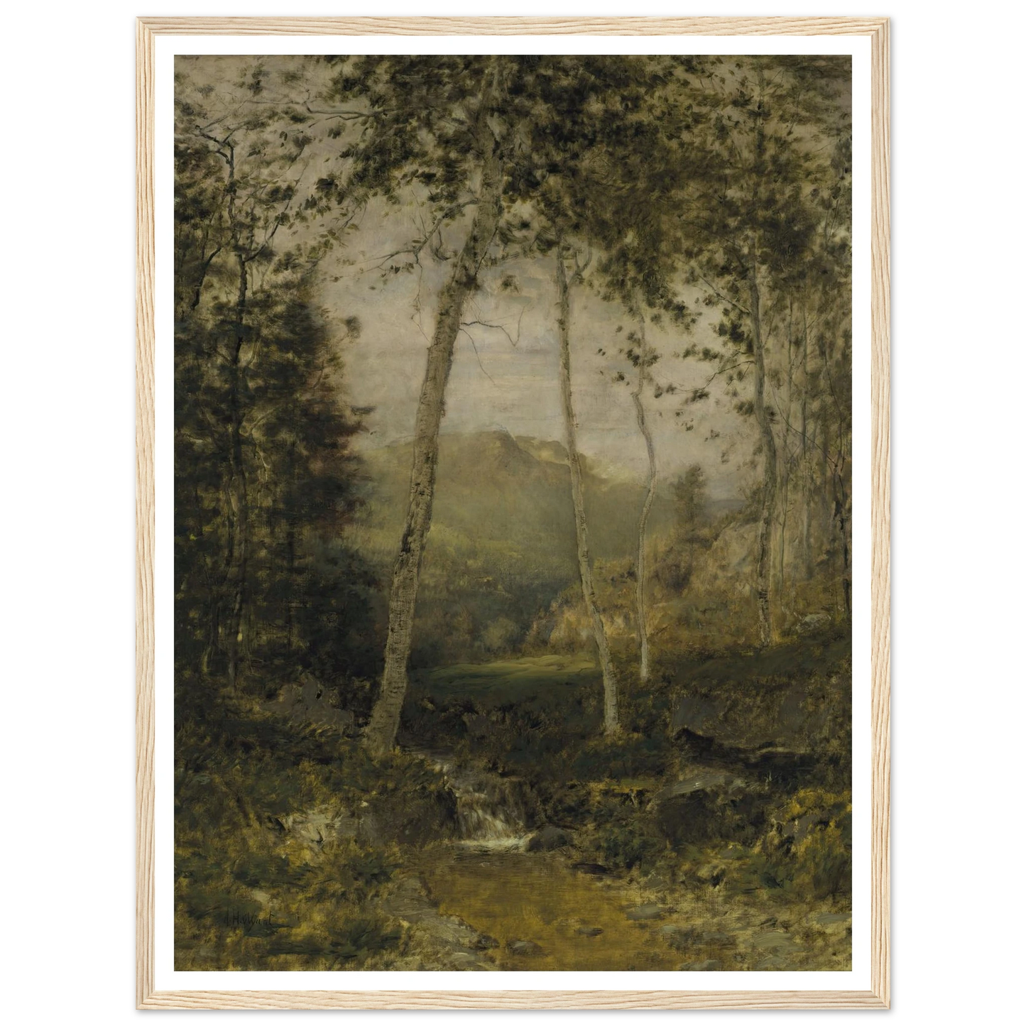 Keene Valley (circa 1870s) Art Print | Alexander Helwig Wyant - Framed Poster - 30x40 cm / 12x16″ - Black frame