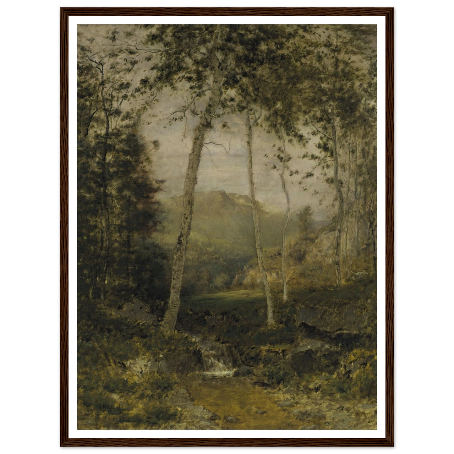 Keene Valley (circa 1870s) Art Print | Alexander Helwig Wyant - Framed Poster - 30x40 cm / 12x16″ - Black frame