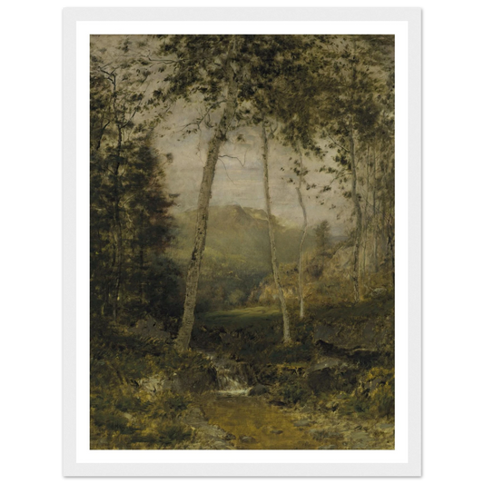 Keene Valley (circa 1870s) Art Print | Alexander Helwig Wyant - Framed Poster - 30x40 cm / 12x16″ - Black frame