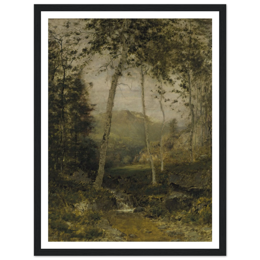 Keene Valley (circa 1870s) Art Print | Alexander Helwig Wyant - Framed Poster - 30x40 cm / 12x16″ - Black frame