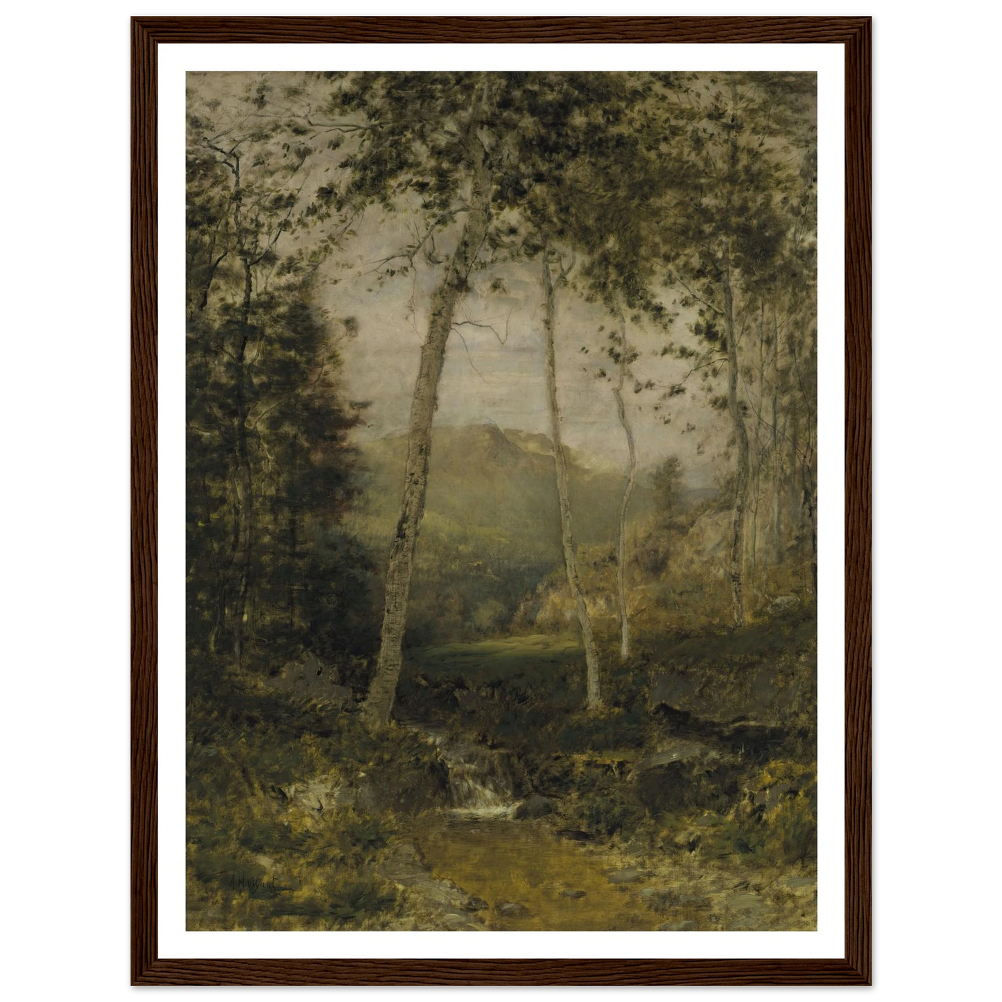 Keene Valley (circa 1870s) Art Print | Alexander Helwig Wyant - Framed Poster - 30x40 cm / 12x16″ - Black frame