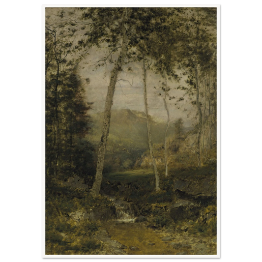 Keene Valley (circa 1870s) Art Print | Alexander Helwig Wyant - Framed Poster - 30x40 cm / 12x16″ - Black frame