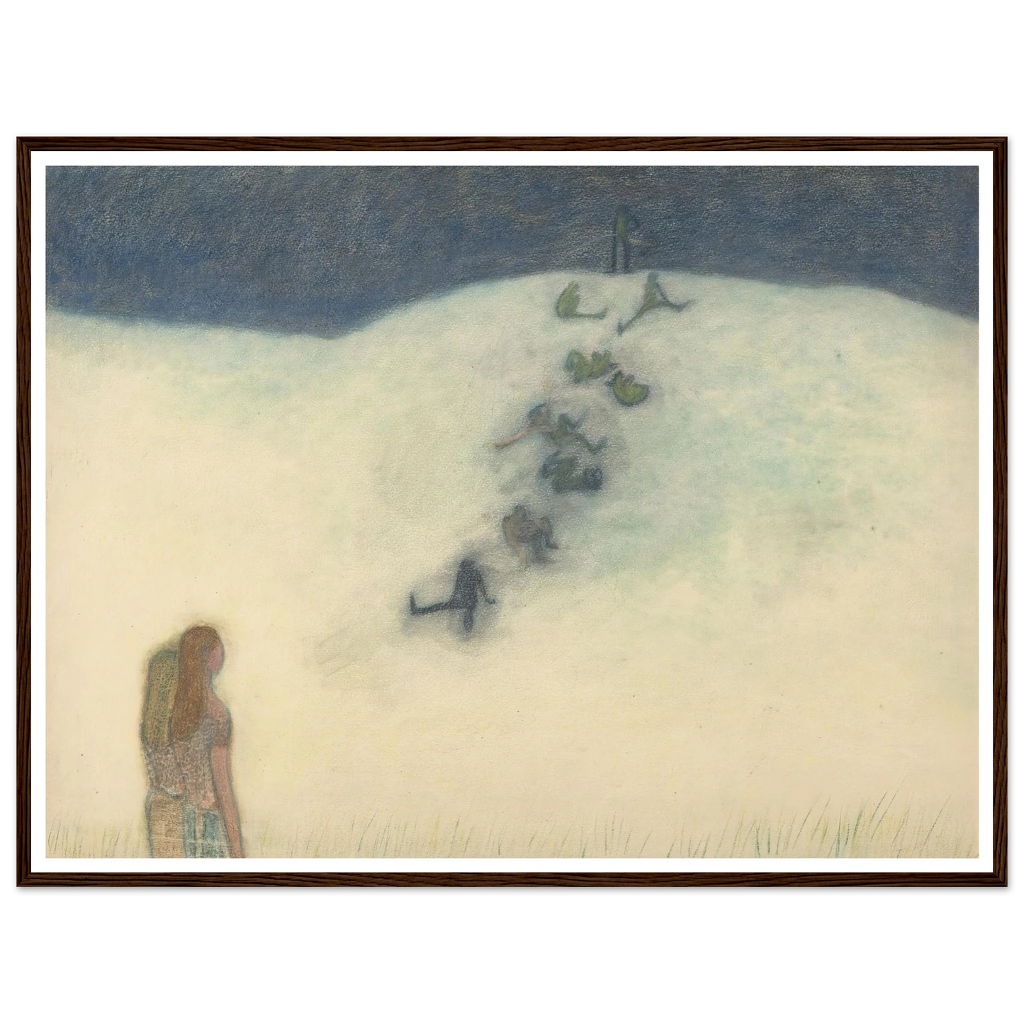 Kinderen op de duin (1905) Art Print | Leon Spilliaert - Framed Poster - 30x40 cm / 12x16″ - Black frame