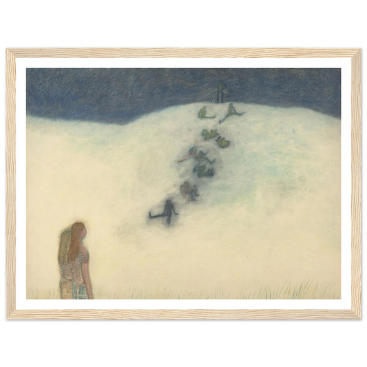 Kinderen op de duin (1905) Art Print | Leon Spilliaert - Framed Poster - 30x40 cm / 12x16″ - Black frame