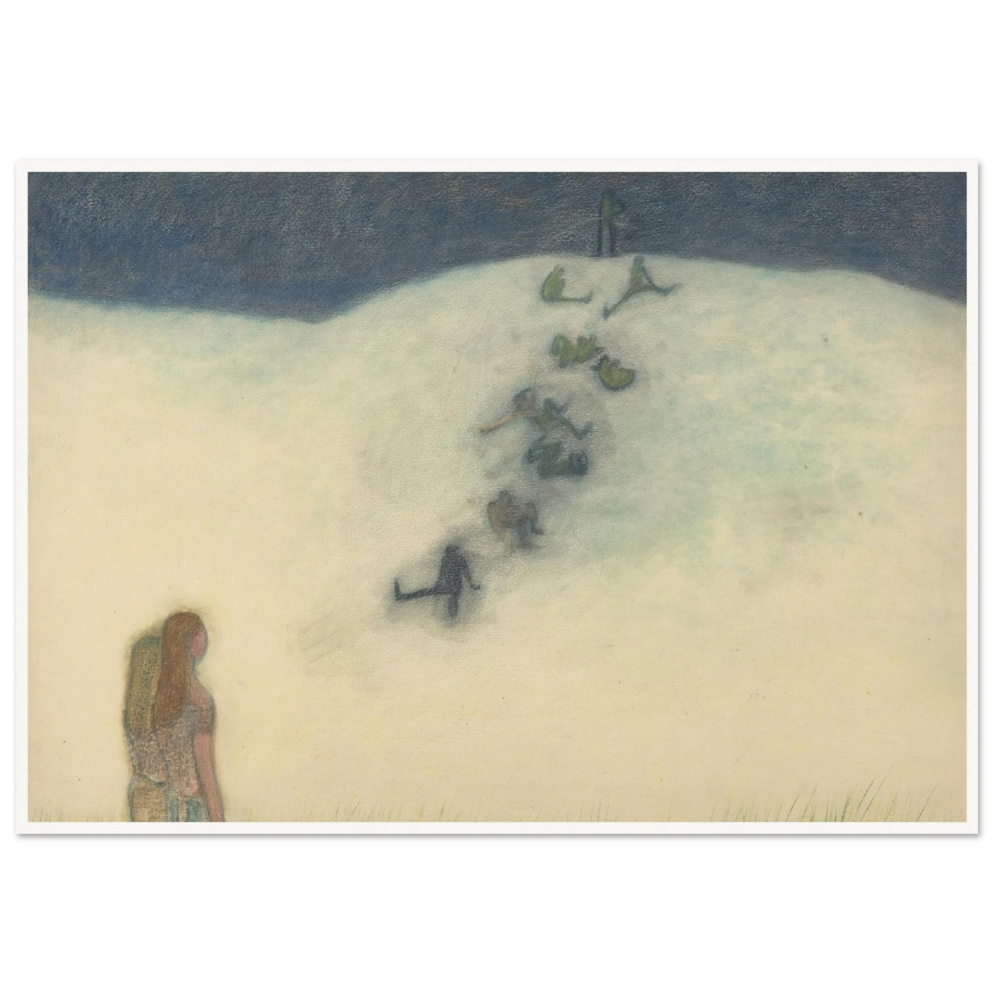 Kinderen op de duin (1905) Art Print | Leon Spilliaert - Framed Poster - 30x40 cm / 12x16″ - Black frame