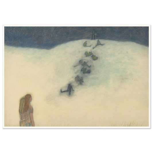 Kinderen op de duin (1905) Art Print | Leon Spilliaert - Framed Poster - 30x40 cm / 12x16″ - Black frame