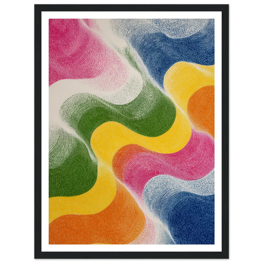 Kinetic Bloom - Framed Poster - 30x40 cm / 12x16″ - Black frame