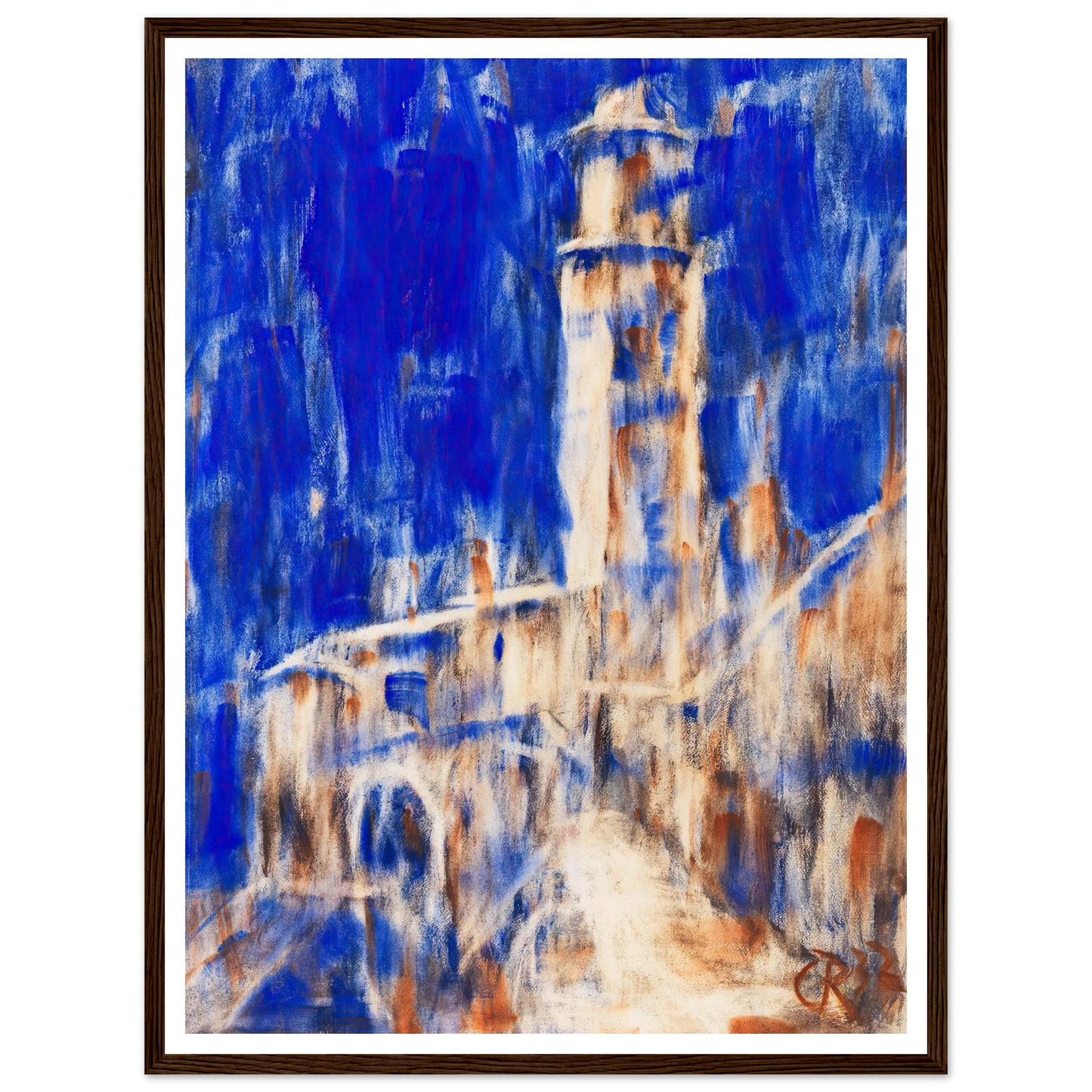 Kirche in Gandria (1932) Art Print | Christian Rohlfs - Framed Poster - 30x40 cm / 12x16″ - Black frame