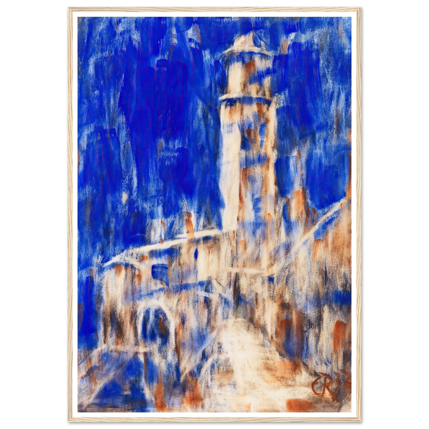 Kirche in Gandria (1932) Art Print | Christian Rohlfs - Framed Poster - 30x40 cm / 12x16″ - Black frame