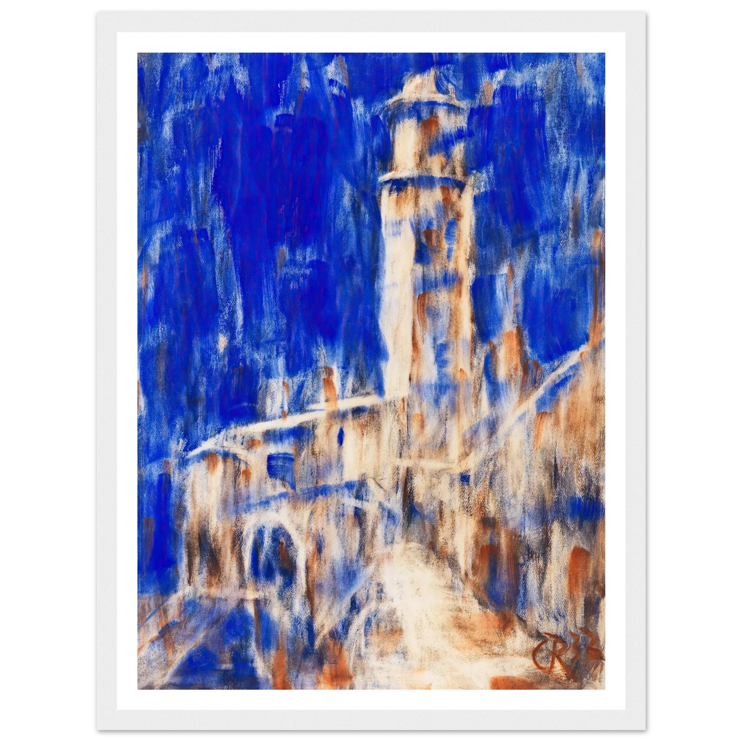 Kirche in Gandria (1932) Art Print | Christian Rohlfs - Framed Poster - 30x40 cm / 12x16″ - Black frame