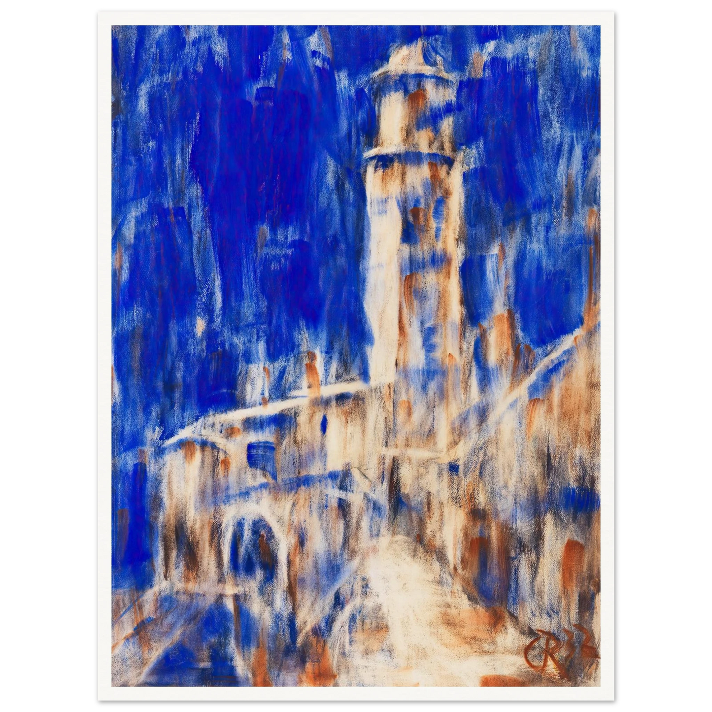 Kirche in Gandria (1932) Art Print | Christian Rohlfs - Framed Poster - 30x40 cm / 12x16″ - Black frame