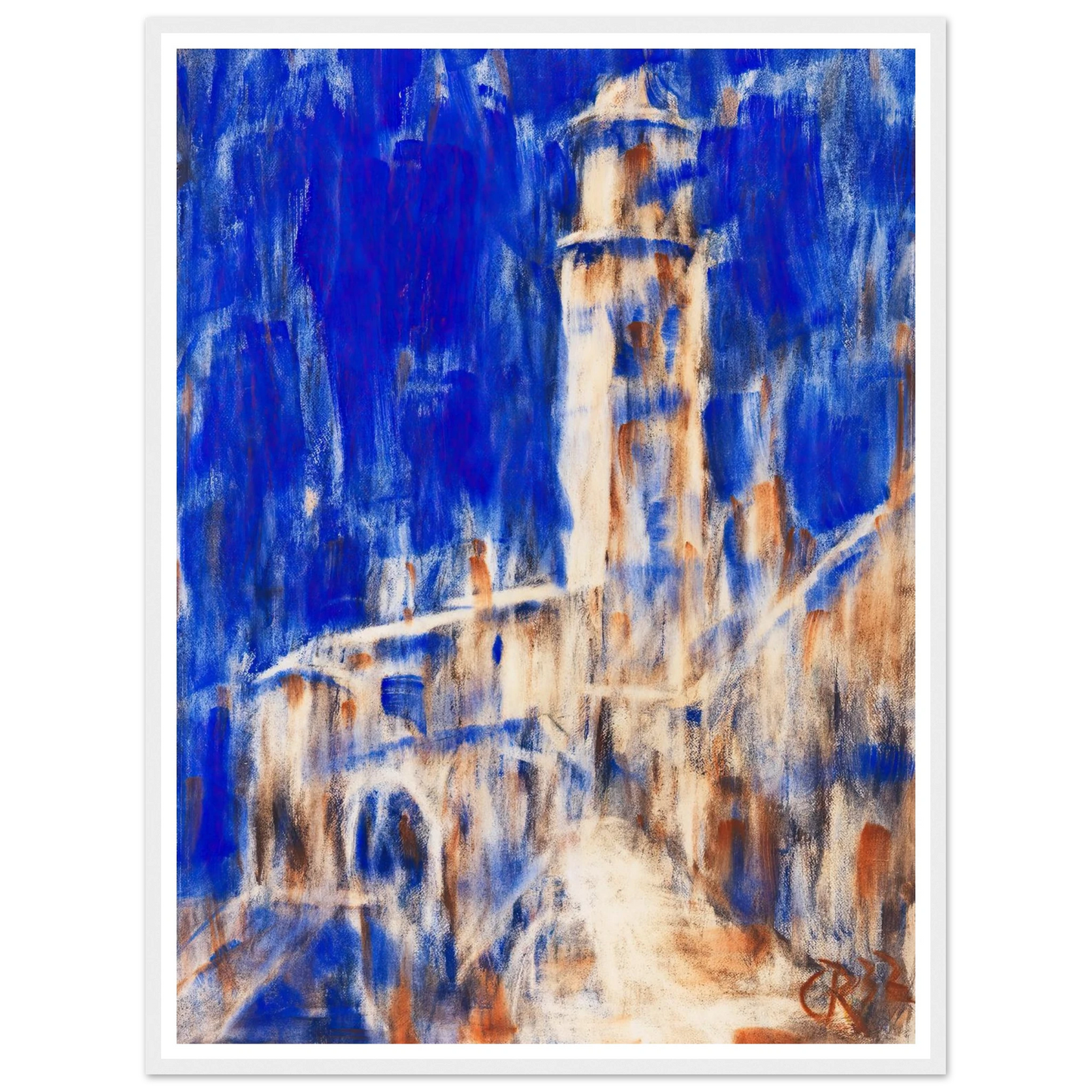 Kirche in Gandria (1932) Art Print | Christian Rohlfs - Framed Poster - 30x40 cm / 12x16″ - Black frame