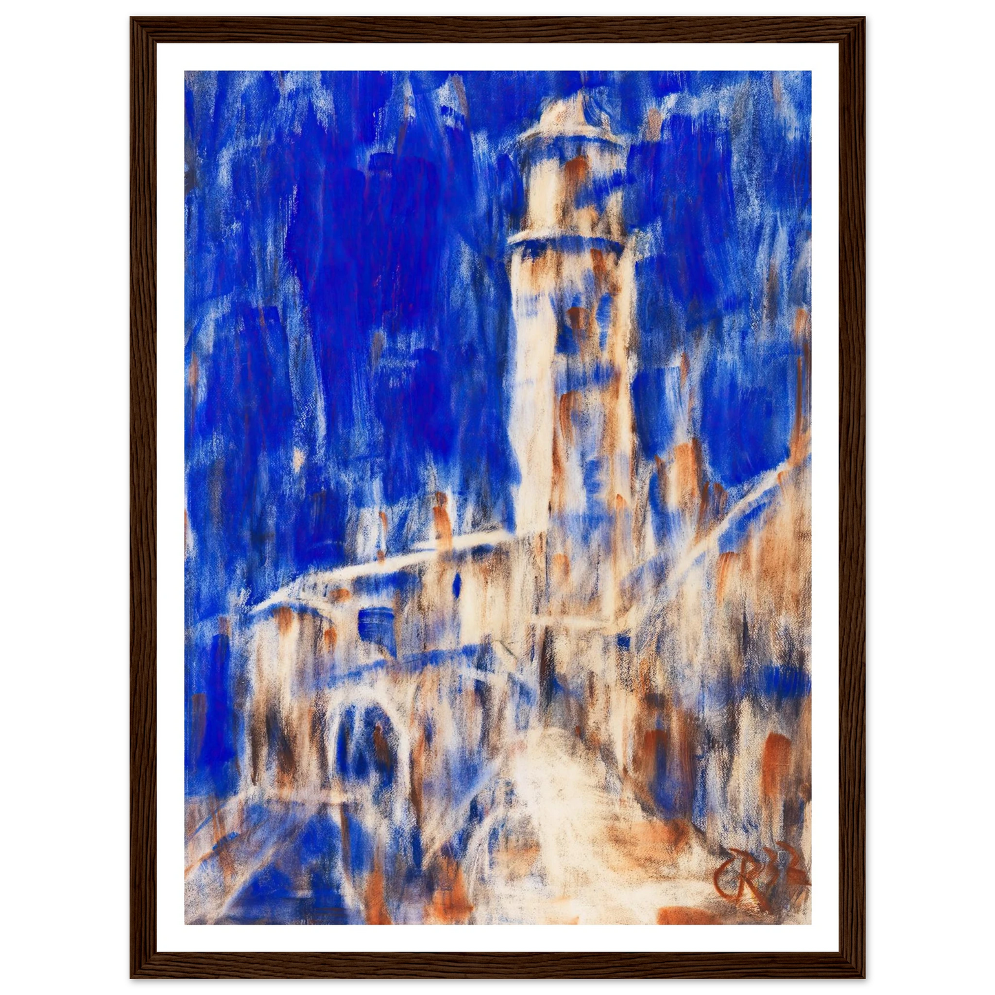 Kirche in Gandria (1932) Art Print | Christian Rohlfs - Framed Poster - 30x40 cm / 12x16″ - Black frame