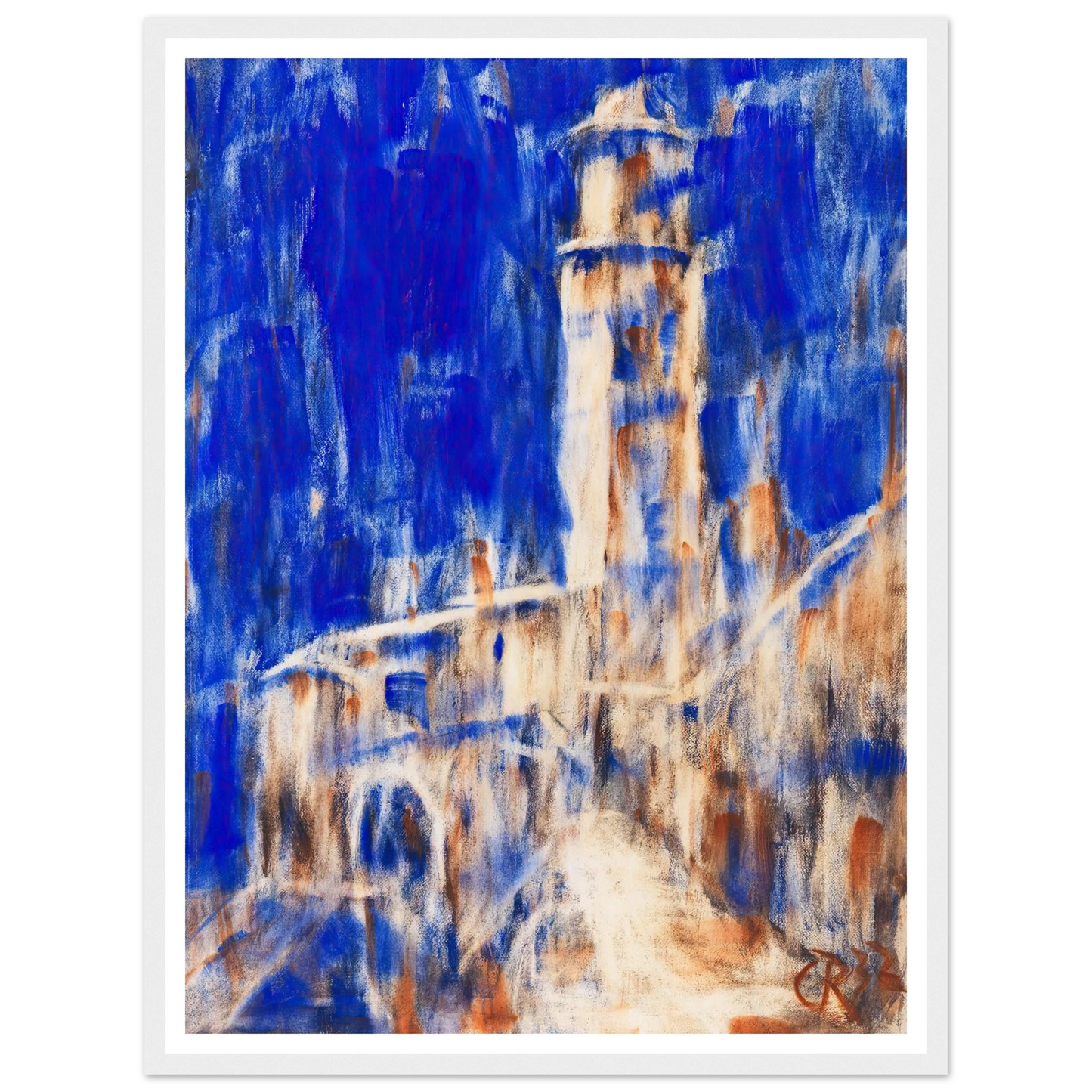 Kirche in Gandria (1932) Art Print | Christian Rohlfs - Framed Poster - 30x40 cm / 12x16″ - Black frame