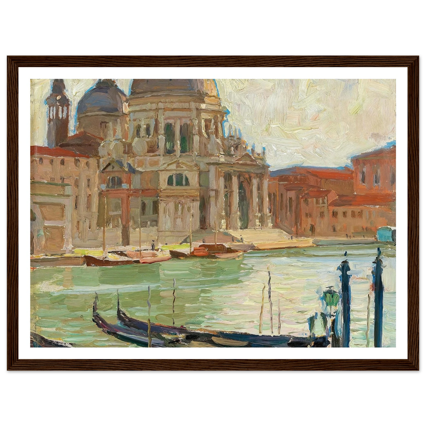 Kirche in Venedig Art Print | Carl Moll - Framed Poster - 30x40 cm / 12x16″ - Black frame