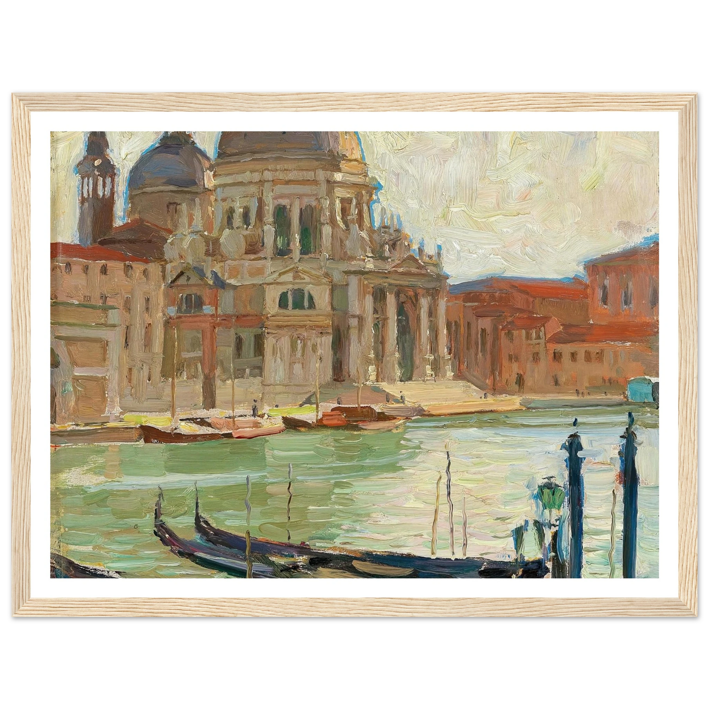 Kirche in Venedig Art Print | Carl Moll - Framed Poster - 30x40 cm / 12x16″ - Black frame