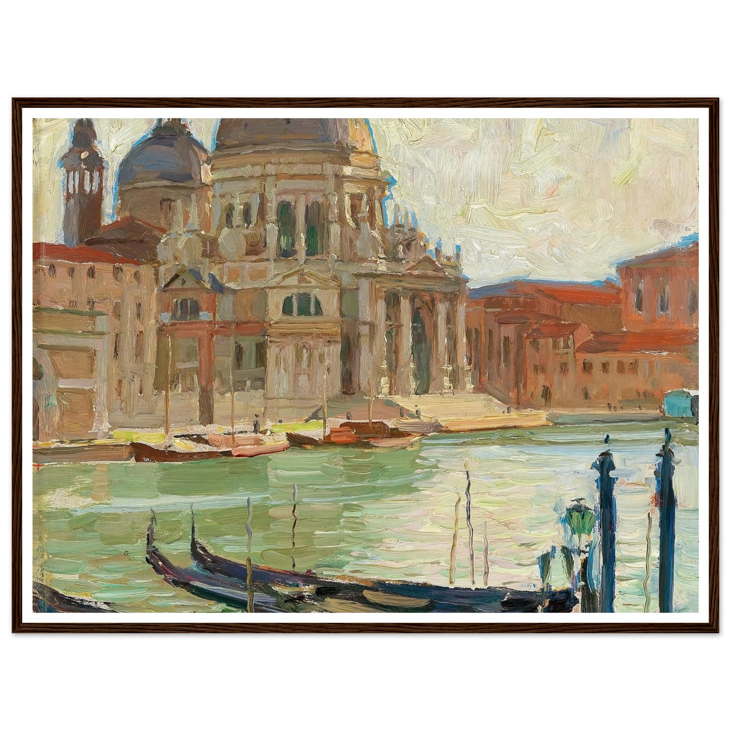 Kirche in Venedig Art Print | Carl Moll - Framed Poster - 30x40 cm / 12x16″ - Black frame
