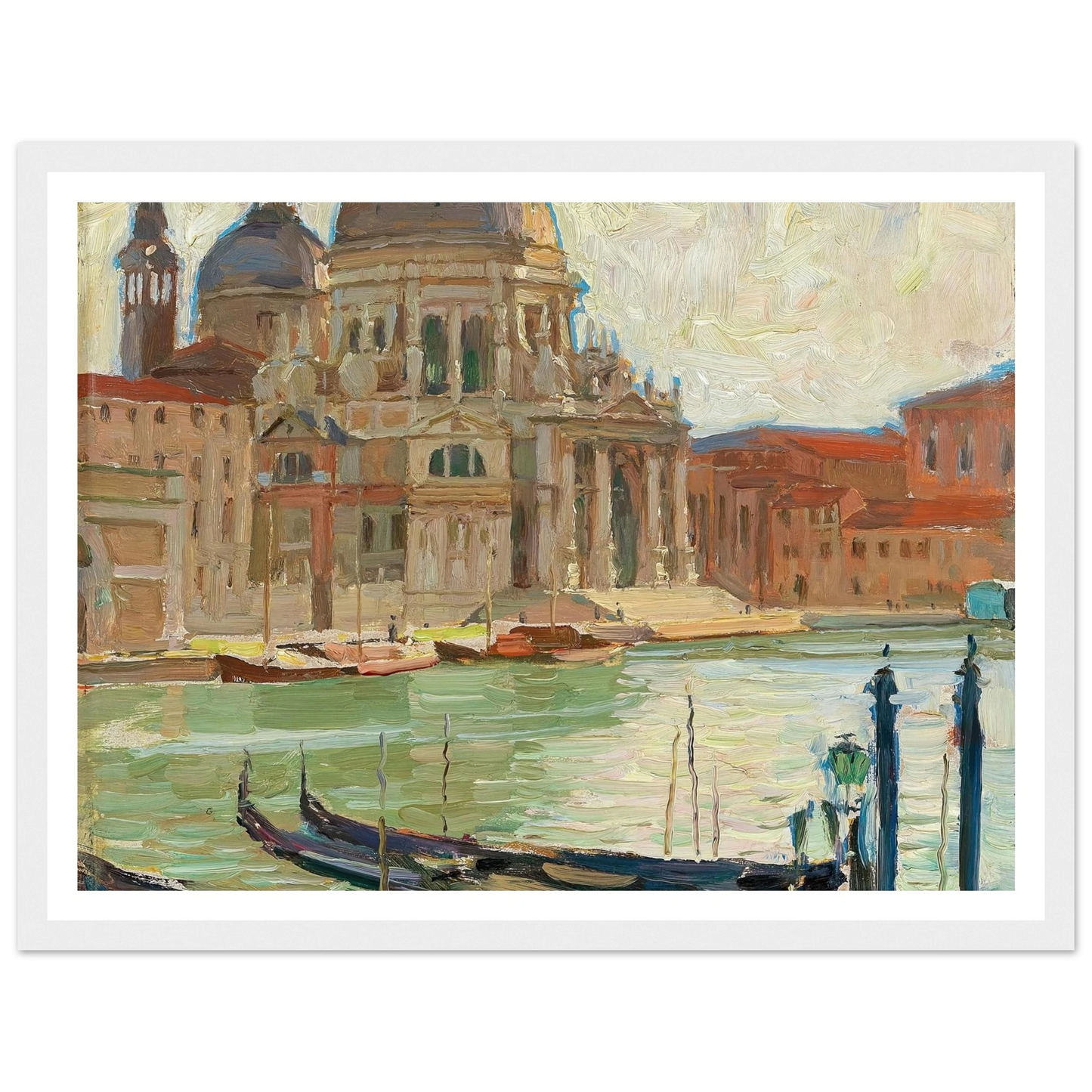 Kirche in Venedig Art Print | Carl Moll - Framed Poster - 30x40 cm / 12x16″ - Black frame