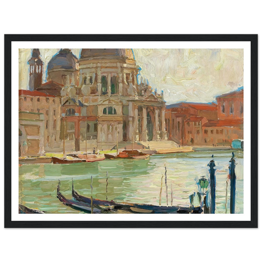 Kirche in Venedig Art Print | Carl Moll - Framed Poster - 30x40 cm / 12x16″ - Black frame