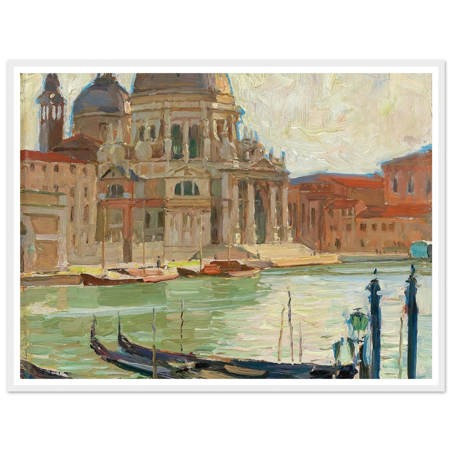 Kirche in Venedig Art Print | Carl Moll - Framed Poster - 30x40 cm / 12x16″ - Black frame