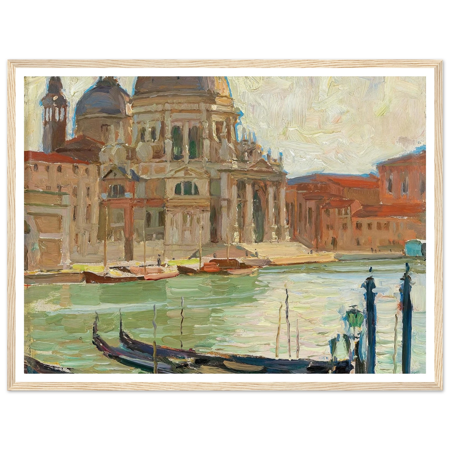 Kirche in Venedig Art Print | Carl Moll - Framed Poster - 30x40 cm / 12x16″ - Black frame