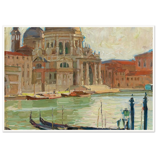 Kirche in Venedig Art Print | Carl Moll - Framed Poster - 30x40 cm / 12x16″ - Black frame
