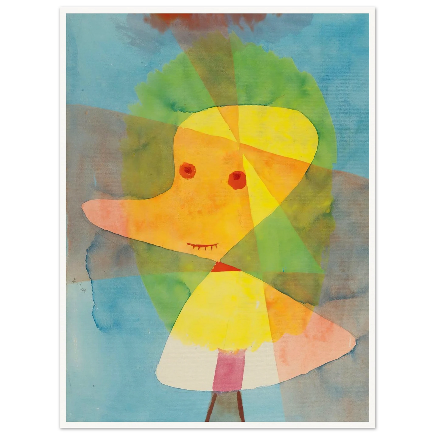 Kleiner Gartengeist (Small Garden Ghost) (1929) Art Print | Paul Klee - Framed Poster - 30x40 cm / 12x16″ - Black frame