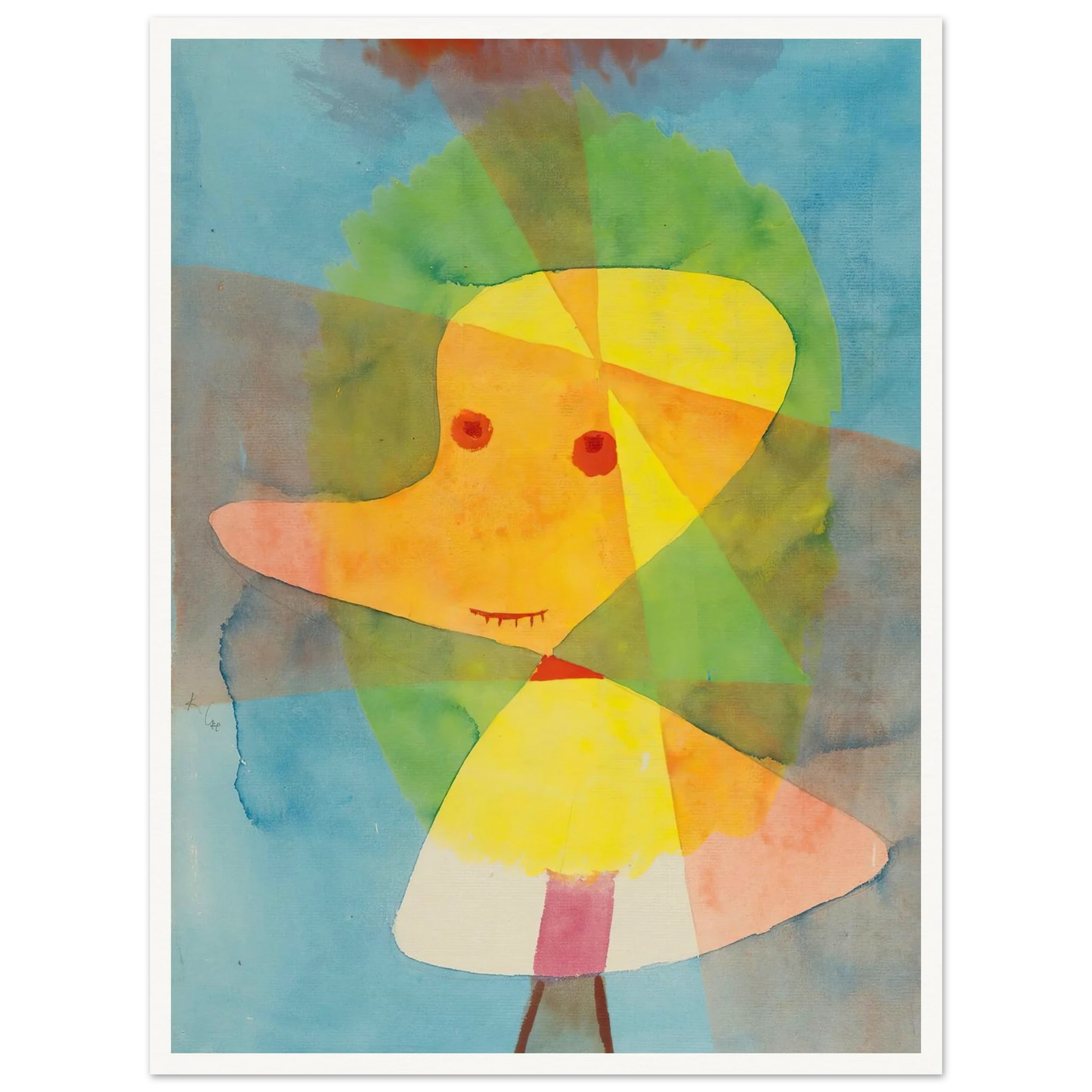 Kleiner Gartengeist (Small Garden Ghost) (1929) Art Print | Paul Klee - Framed Poster - 30x40 cm / 12x16″ - Black frame