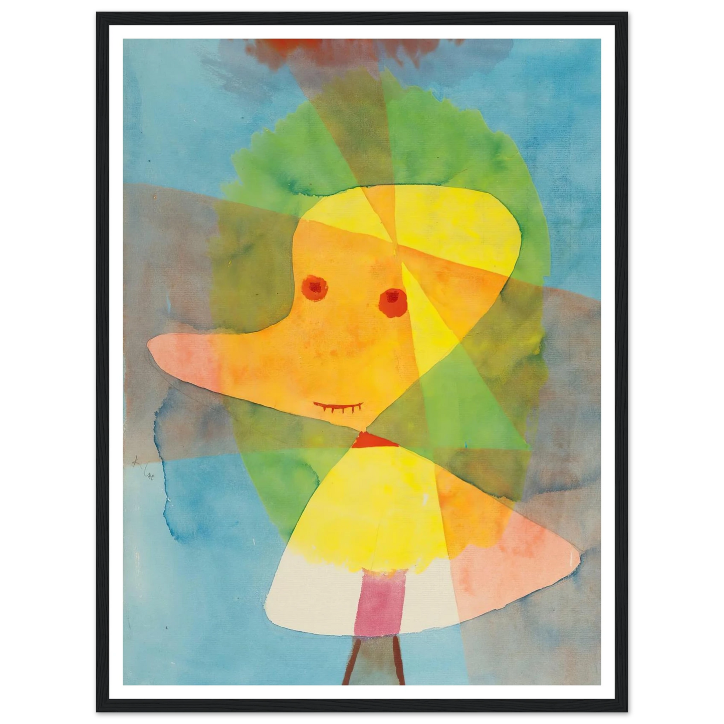 Kleiner Gartengeist (Small Garden Ghost) (1929) Art Print | Paul Klee - Framed Poster - 30x40 cm / 12x16″ - Black frame