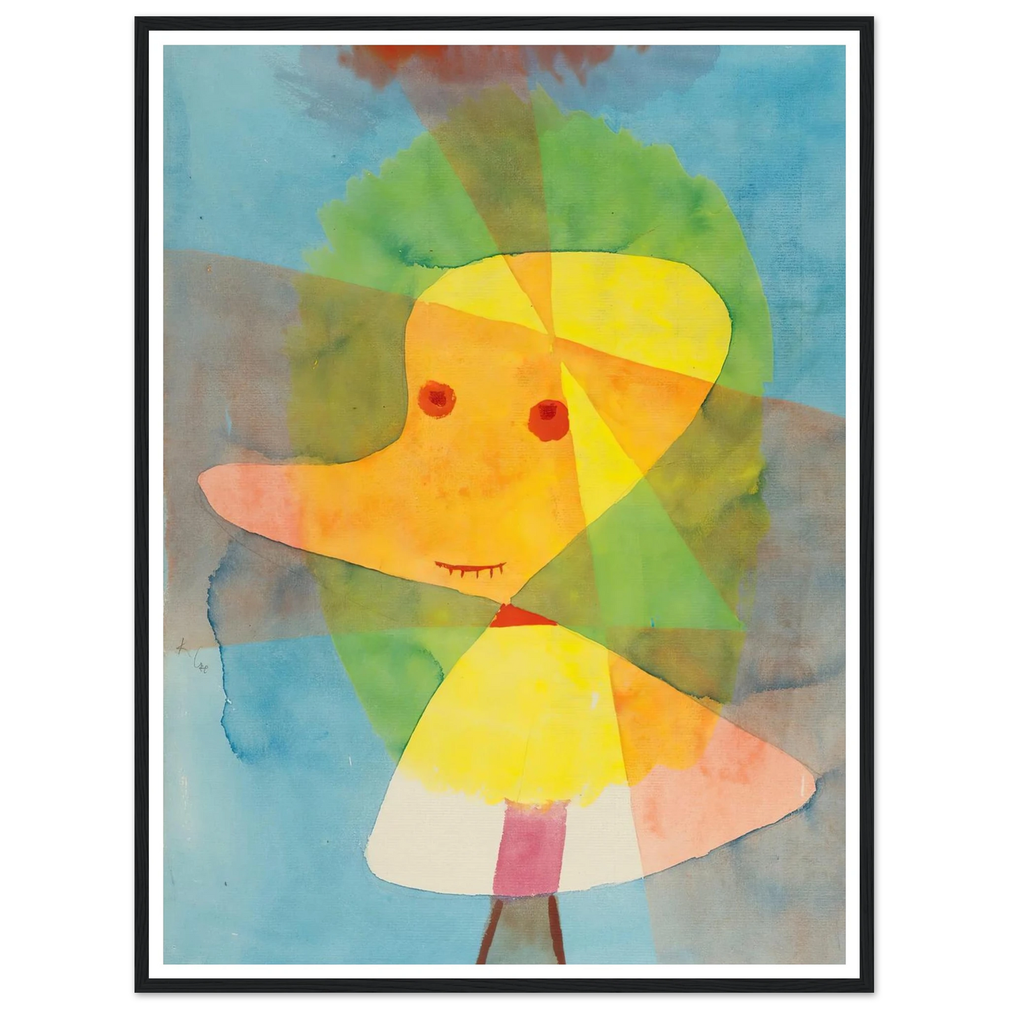 Kleiner Gartengeist (Small Garden Ghost) (1929) Art Print | Paul Klee - Framed Poster - 30x40 cm / 12x16″ - Black frame