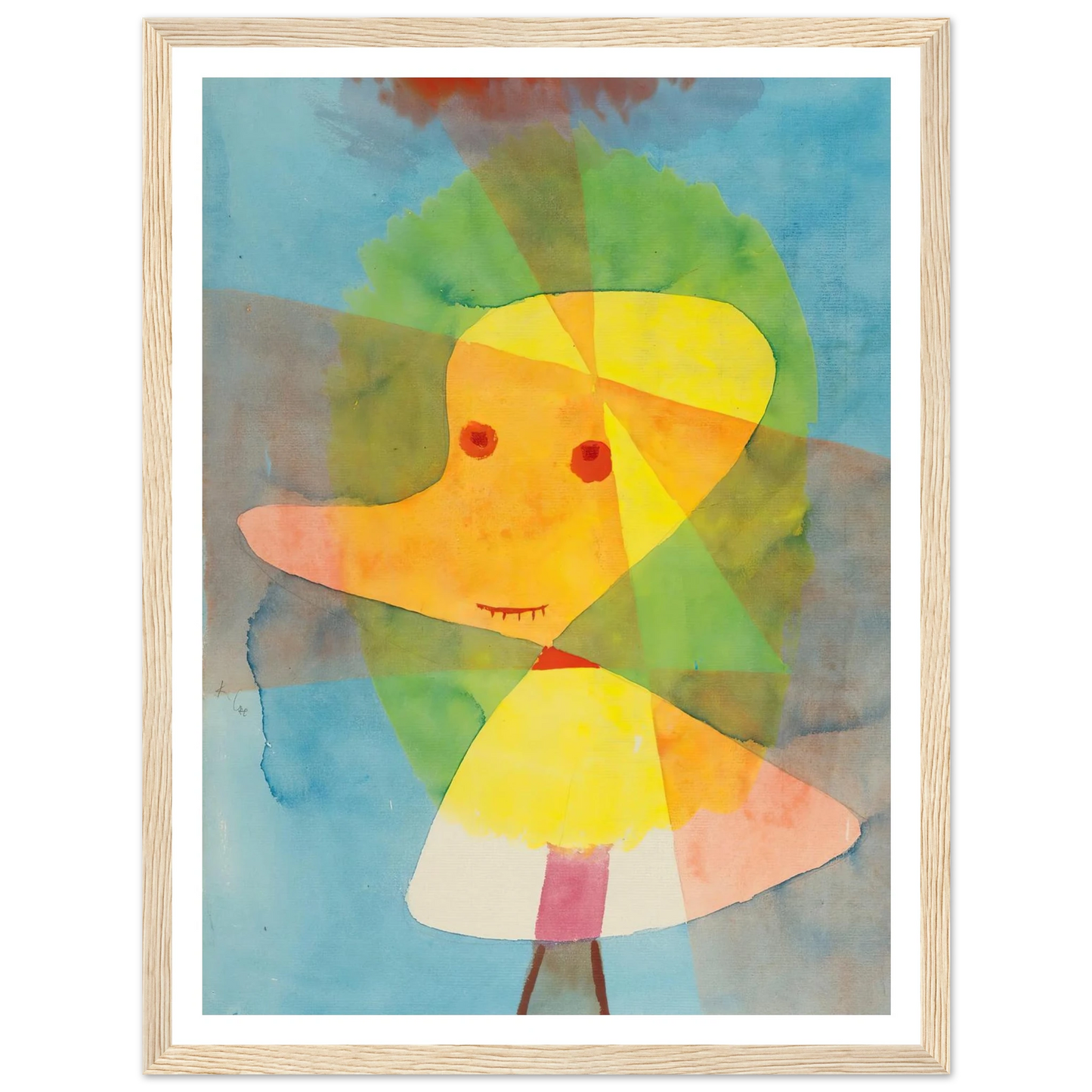 Kleiner Gartengeist (Small Garden Ghost) (1929) Art Print | Paul Klee - Framed Poster - 30x40 cm / 12x16″ - Black frame