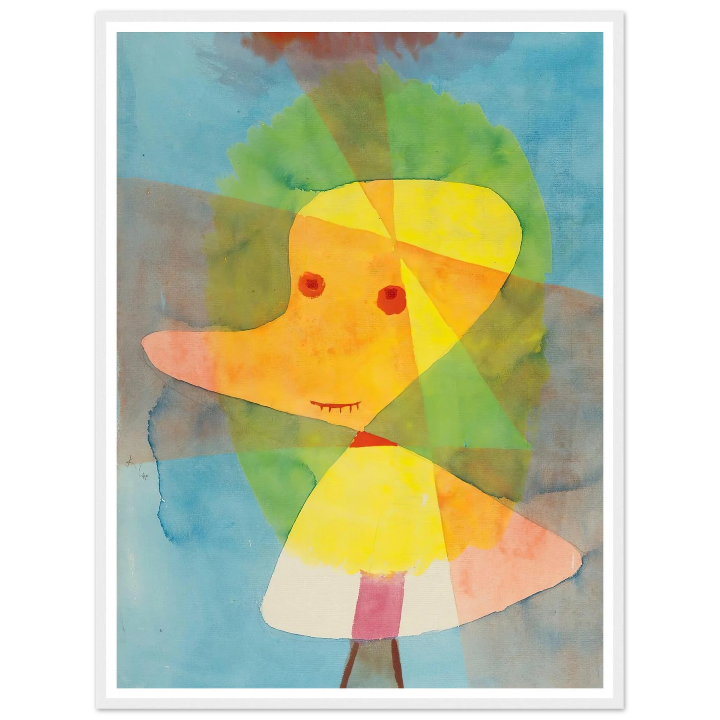 Kleiner Gartengeist (Small Garden Ghost) (1929) Art Print | Paul Klee - Framed Poster - 30x40 cm / 12x16″ - Black frame