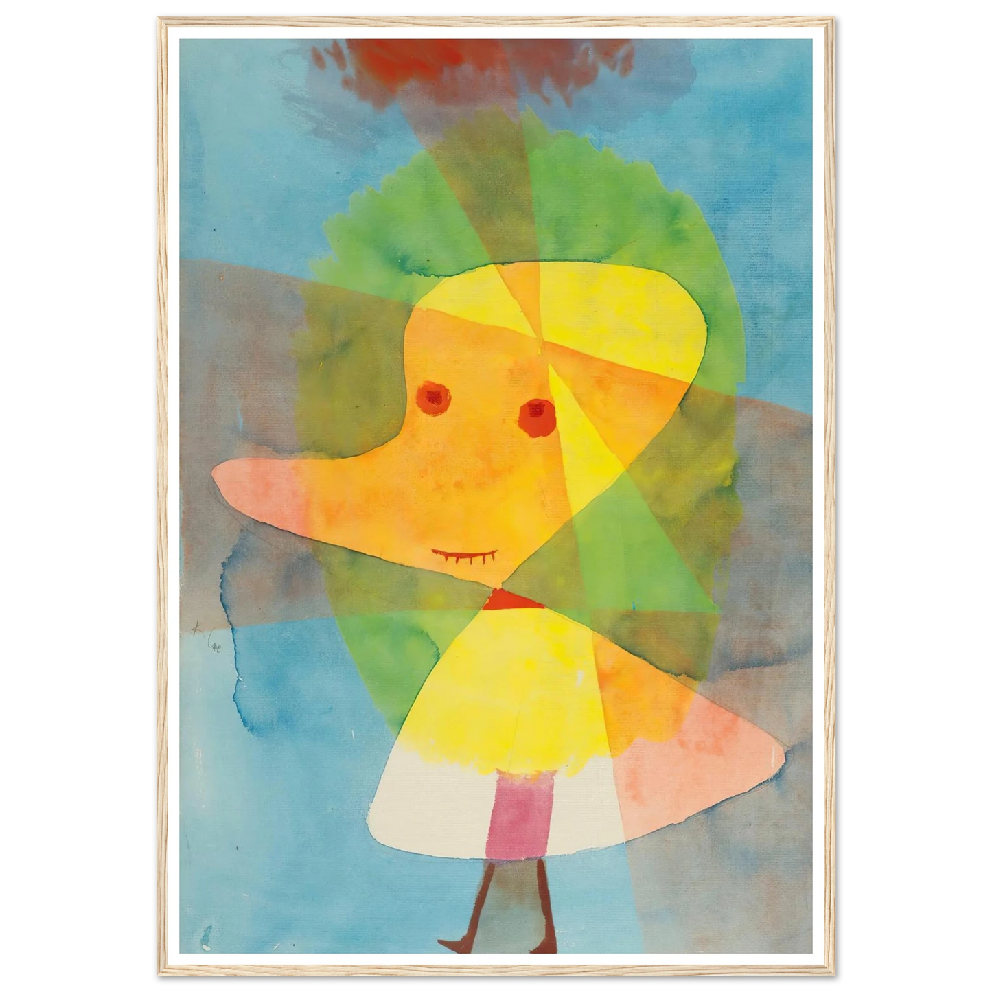 Kleiner Gartengeist (Small Garden Ghost) (1929) Art Print | Paul Klee - Framed Poster - 30x40 cm / 12x16″ - Black frame