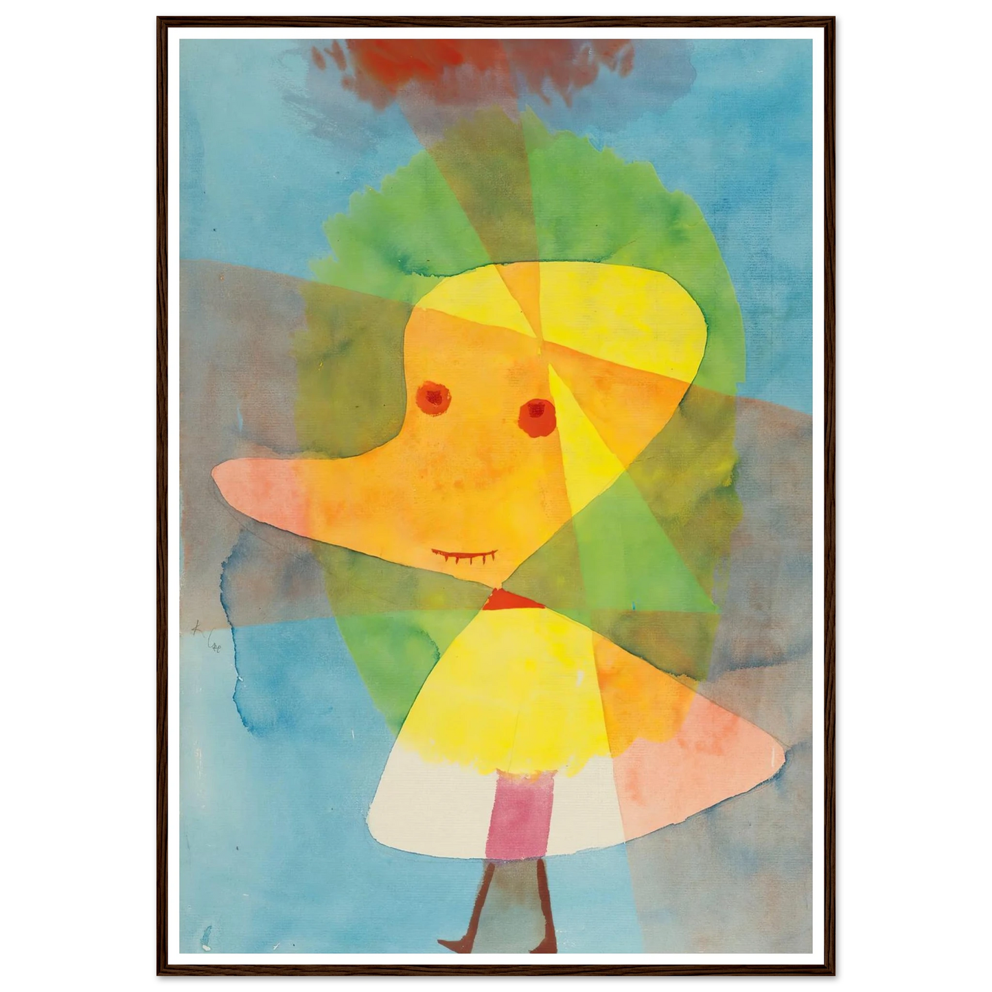 Kleiner Gartengeist (Small Garden Ghost) (1929) Art Print | Paul Klee - Framed Poster - 30x40 cm / 12x16″ - Black frame