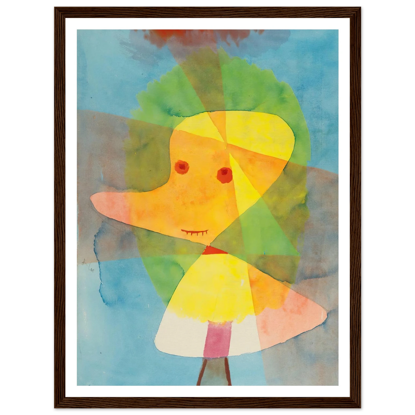 Kleiner Gartengeist (Small Garden Ghost) (1929) Art Print | Paul Klee - Framed Poster - 30x40 cm / 12x16″ - Black frame